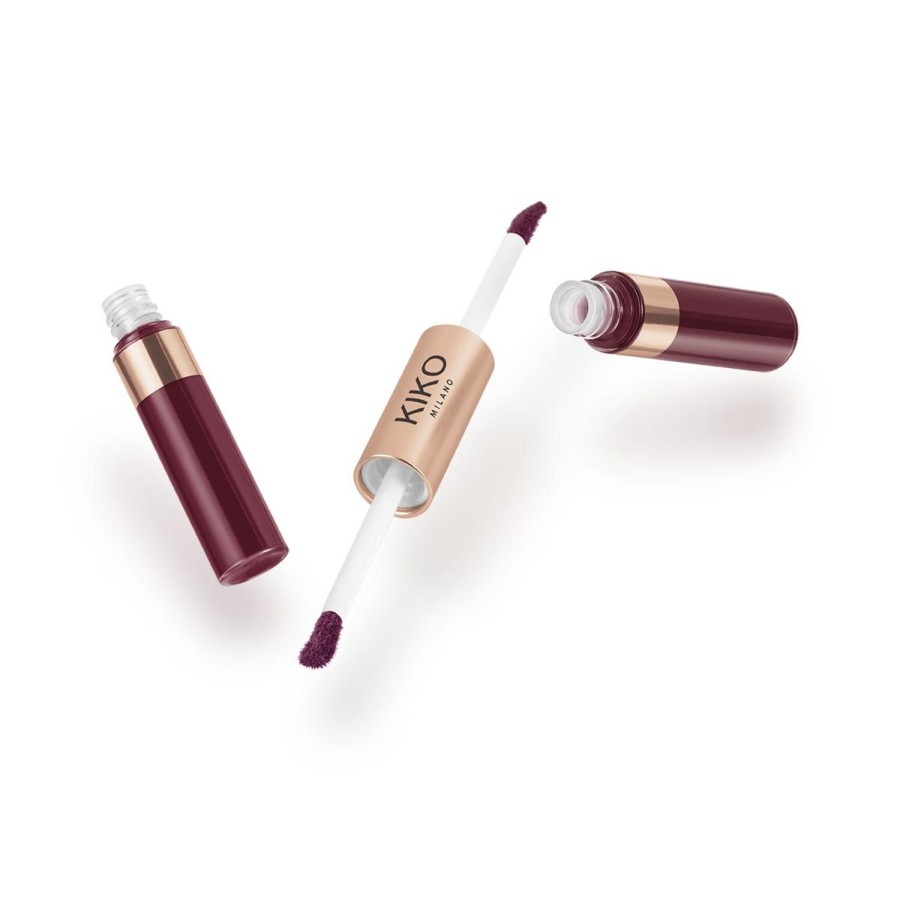 KIKO Milano Lipstick | Matte & Shiny Duo Liquid Lip Color 01 Partner In Crime