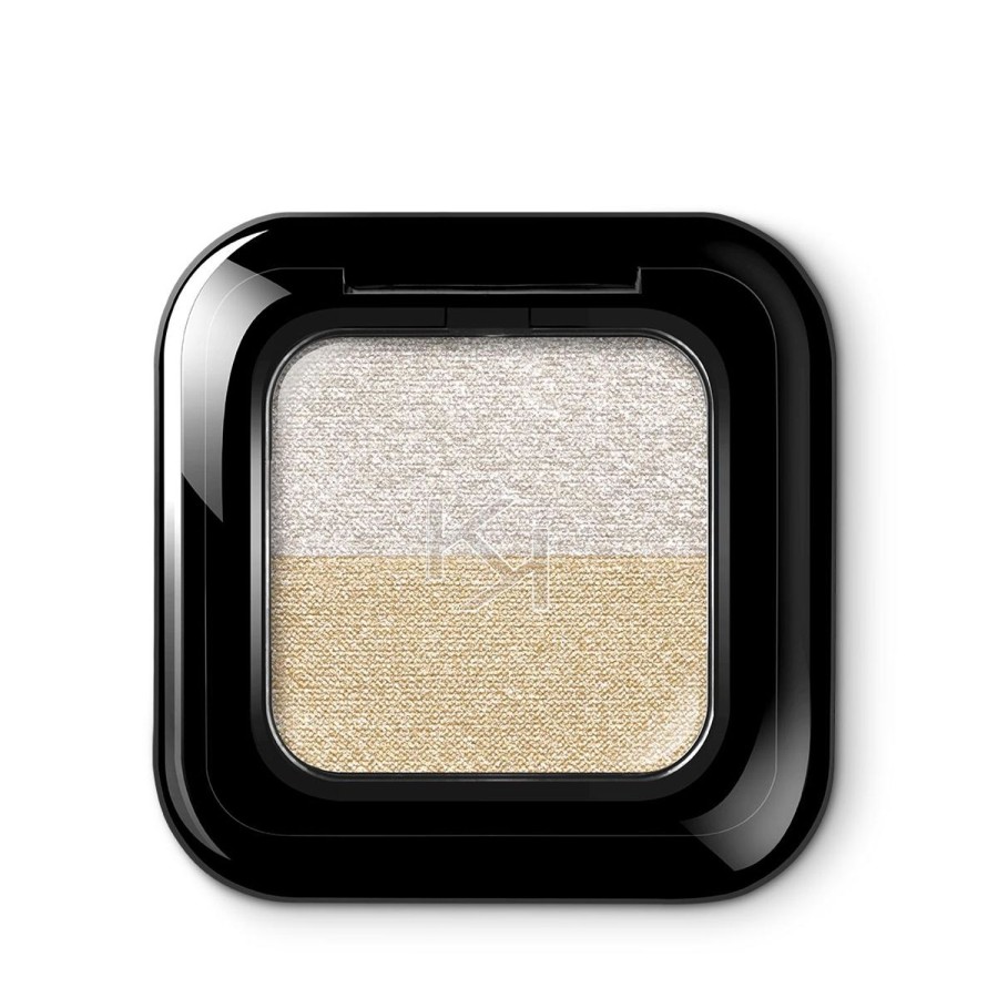 KIKO Milano Eyeliner | New Bright Duo Eyeshadow 01 Metallic White / True Gold