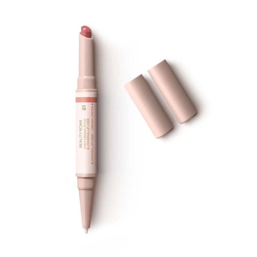 KIKO Milano Lipstick | Beauty Roar 2-In-1 Creamy Stylo & Universal Lip Liner 01 Ethereal Beige