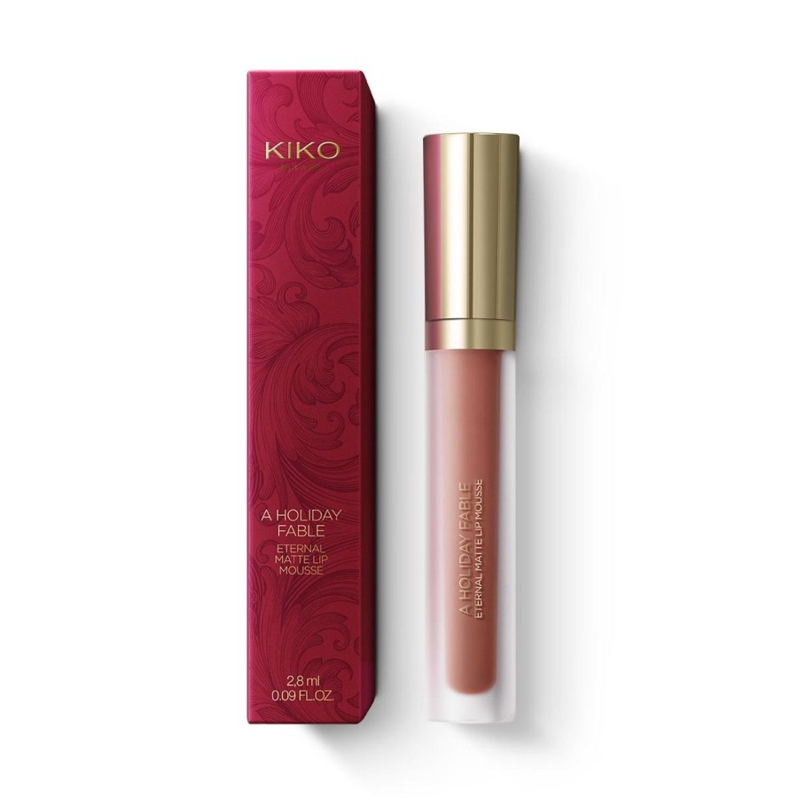 KIKO Milano Lipstick | A Holiday Fable Eternal Matte Lip Mousse 01 Hot Cappuccino