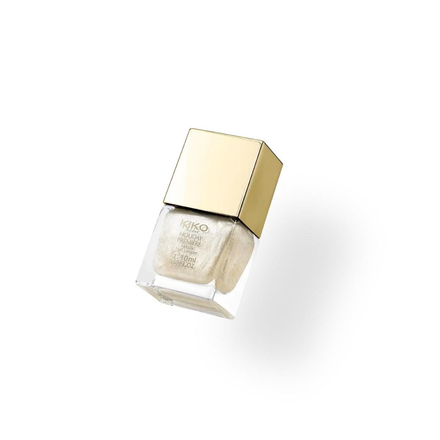 KIKO Milano Nail Polish | Holiday Premiere Metallic Nail Lacquer 01 Pearly White