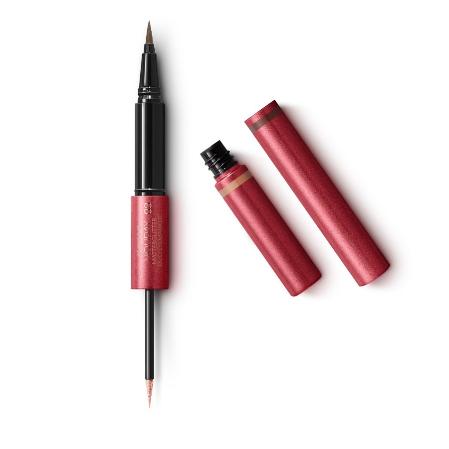 KIKO Milano Eyeliners | Joyful Holiday Matte&Glitter Duo Eyemarker 03 Brown & Copper Glitter