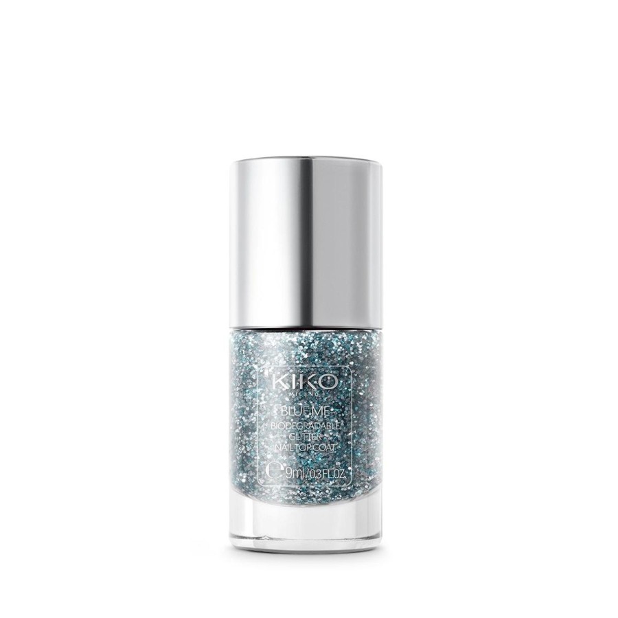 KIKO Milano Nail Polish | Blue Me Biodegradable Glitter Top Coat