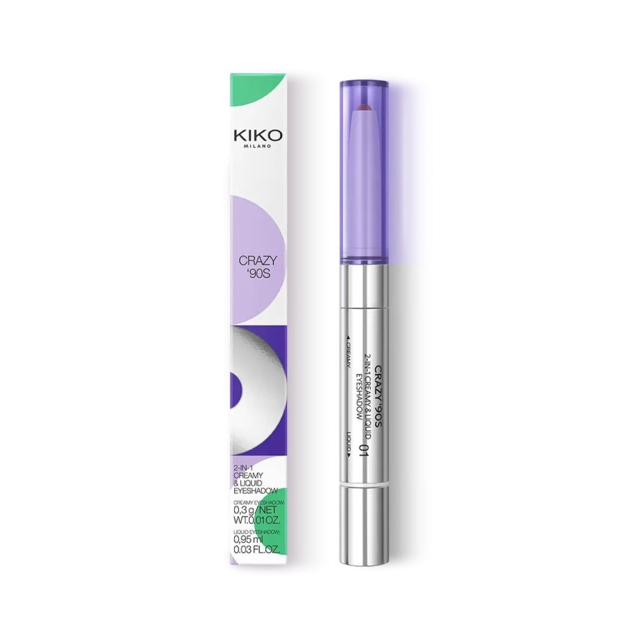 KIKO Milano Eyeliner | Crazy '90S 2-In-1 Creamy & Liquid Eyeshadow 01 Pure Class