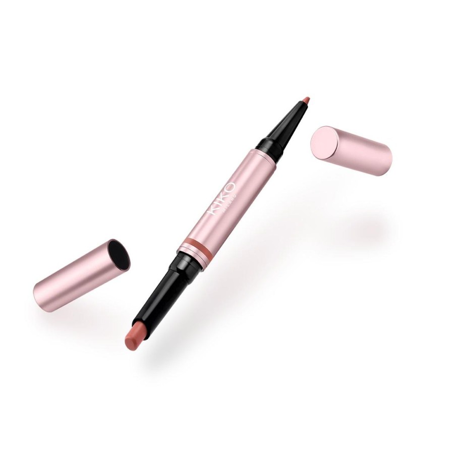 KIKO Milano Lip Contour Pencils | Days In Bloom 2-In-1 Vibrant Lipstick&Pencil 01 Classic Nude