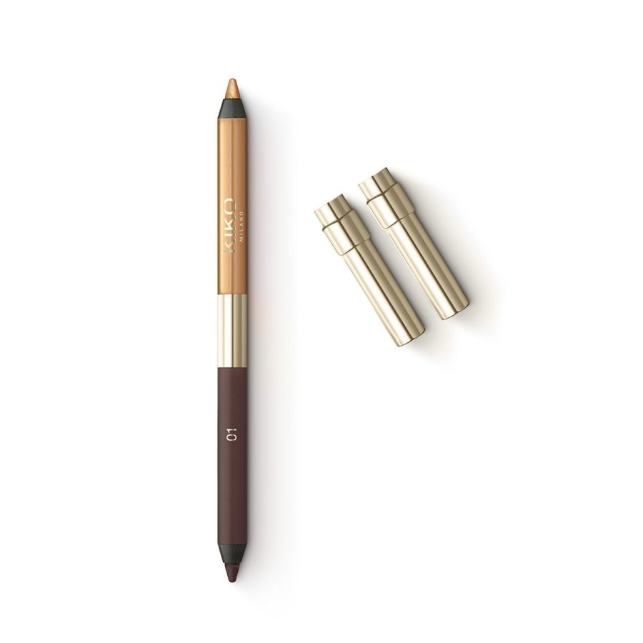 KIKO Milano Eye Pencils | A Holiday Fable Lasting Duo Eyepencil 01 Ebony & Gold