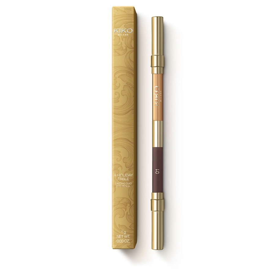 KIKO Milano Eye Pencils | A Holiday Fable Lasting Duo Eyepencil 01 Ebony & Gold