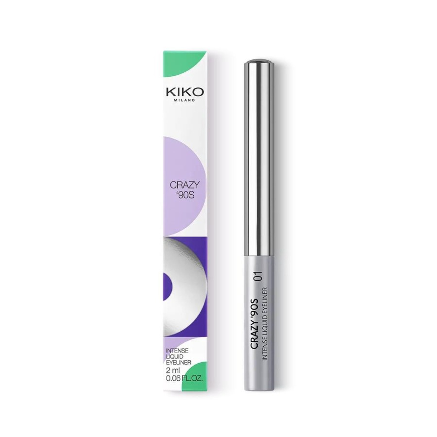 KIKO Milano Eyeliners | Crazy '90S Intense Liquid Eyeliner 01 Hypnotic Lines