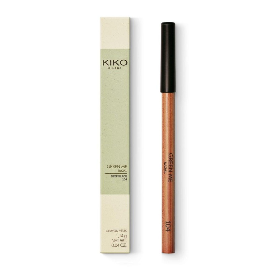 KIKO Milano Eye Pencils | Green Me Kajal 104 Deep Black