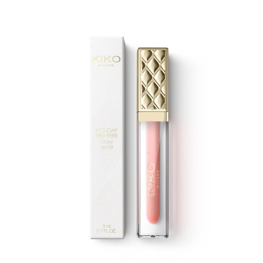 KIKO Milano Lip Care | Holiday Premiere Glossy Lip Oil 01 Pink Cuddle