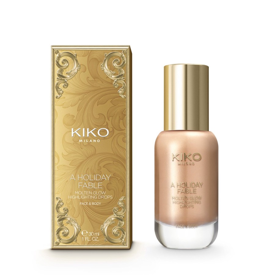 KIKO Milano Illuminators | A Holiday Fable Molten Glow Highlighting Drops 01 Magical Gold